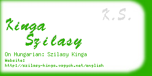 kinga szilasy business card